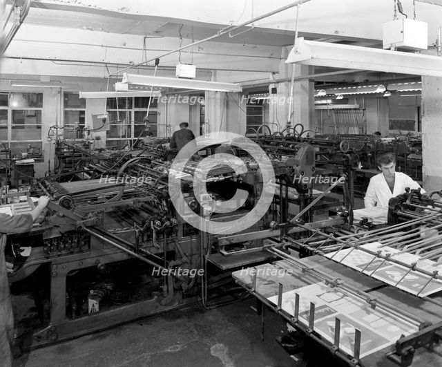 A print room, Mexborough, South Yorkshire, 1959. Creator: Michael Walters.