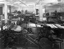 A print room, Mexborough, South Yorkshire, 1959. Creator: Michael Walters