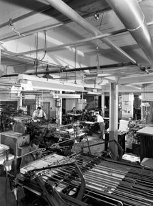 A print room in operation, Mexborough, South Yorkshire, 1959. Creator: Michael Walters
