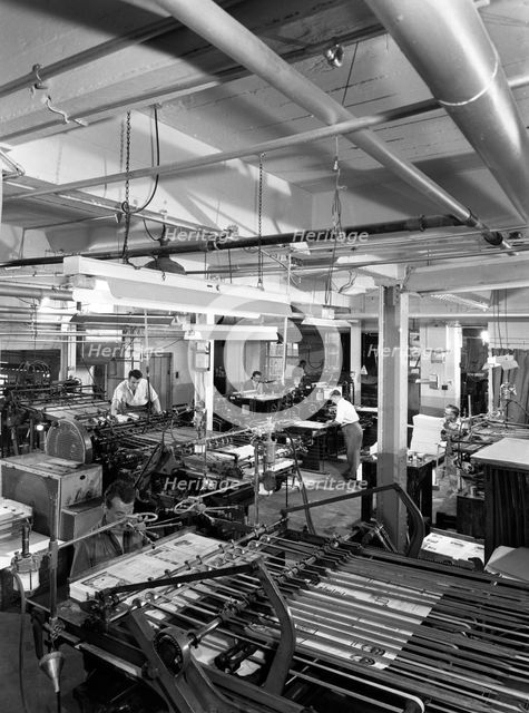 A print room in operation, Mexborough, South Yorkshire, 1959. Creator: Michael Walters.