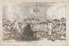 A Print Sale--A Night Auction, 1788., 1788. Creator: Thomas Rowlandson