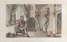 A Prisoner at Avignon, from "Journal of Sentimental Travels in the Southern Provinces of F..., 1820. Creator: Thomas Rowlandson