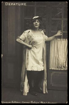 A prisoner of war dressed in drag, [between 1910 and 1919?]. Creator: L Soudan