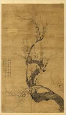 A Prunus in the Moonlight, 1300s. Creator: Wang Mian (Chinese, 1287-1359)