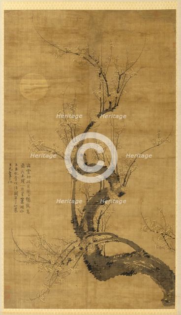 A Prunus in the Moonlight, 1300s. Creator: Wang Mian (Chinese, 1287-1359).