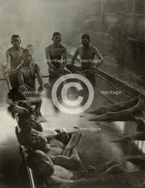 'A Public Bath at Kanawa', 1910. Creator: Herbert Ponting.