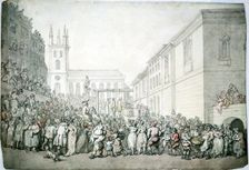 A public execution at Newgate, London, late 18th century. Creator: Thomas Rowlandson