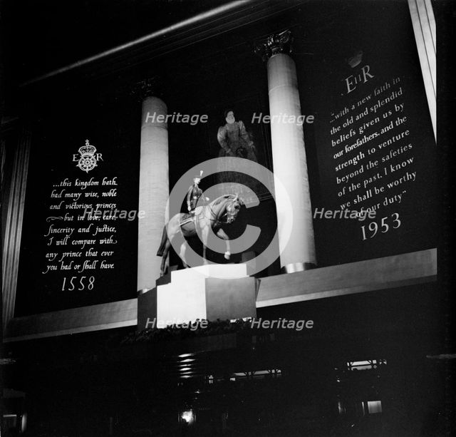 A public monument celebrating the coronation of Elizabeth II, (c1953-c1965?).  Creator: SW Rawlings.