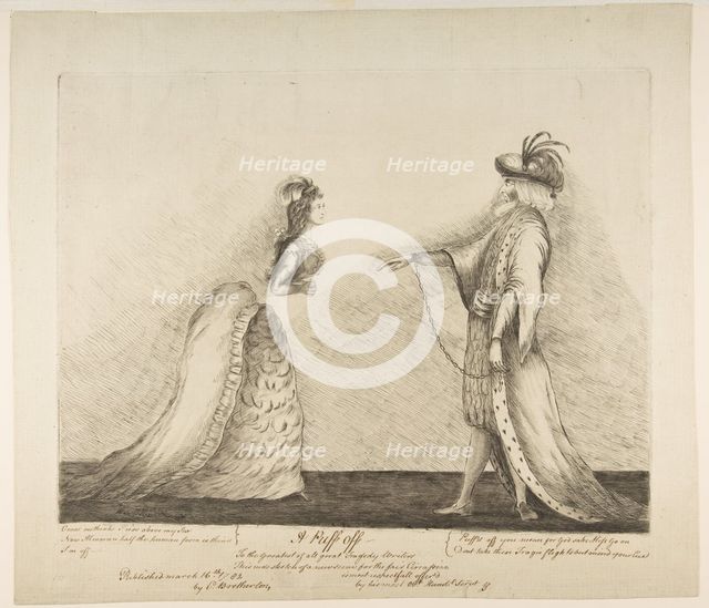 A Puff Off, ca. 1782. Creator: James Sayers.