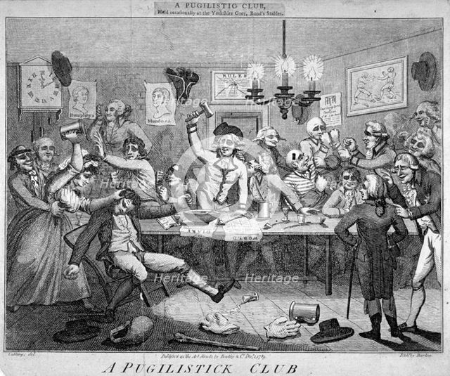 'A pugilistick club...', 1789. Artist: John Barlow