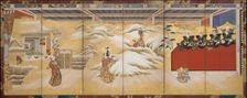 A Puppet-show: The Story of The Potted Trees, early 18th century. Creator: Bunkaku