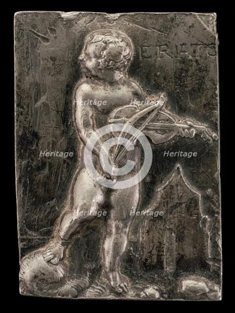A Putto Symbolizing the Muse Erato, c. 1540. Creator: Peter Flotner.