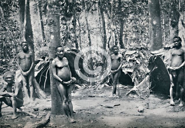A Pygmy village, North-East Congo Basin, 1912. Artist: Unknown.
