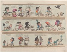 A Pygmy Cat Hunt, Borders for Rooms & Halls, Plate 9, June 20, 1799., June 20, 1799. Creator: Thomas Rowlandson