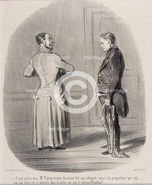 A quoi pensez vous, Mr. Piquepruneman..., 1849.  Creator: Honore Daumier.