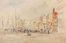 A Quay in Northern France, 1826. Creator: Unknown