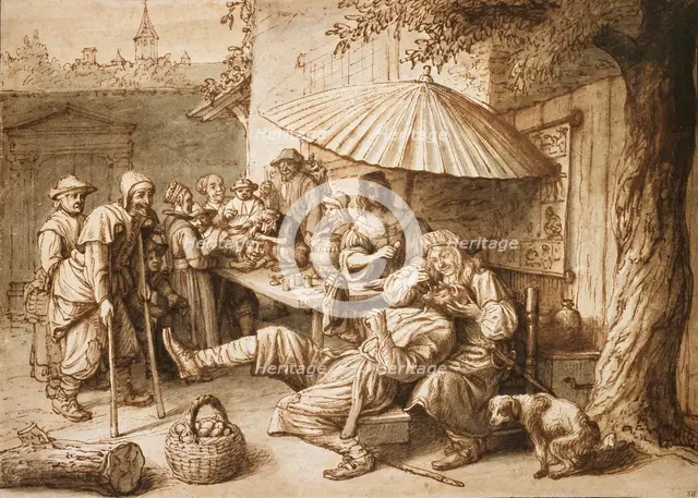 A Quack Dentist extracting a Peasant's Tooth, late 17th century. Artist: Lambert Doomer.