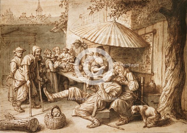 A Quack Dentist extracting a Peasant's Tooth, late 17th century. Artist: Lambert Doomer.