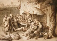 A Quack Dentist extracting a Peasant's Tooth, late 17th century. Artist: Lambert Doomer