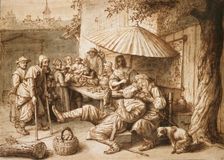 A Quack Dentist extracting a Peasant's Tooth, late 17th century. Artist: Lambert Doomer