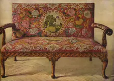 A Queen Anne Settee Upholstered in Petit Point c1900, (1936)