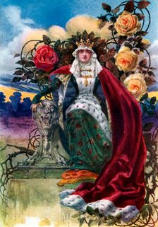 A Queen of Roses 1908-1909.Artist: JH Valda
