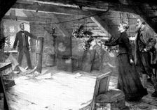 A Question of Conscience: "What do you mean by...prying in my attic? It's burglary...", 1898. Creator: Unknown