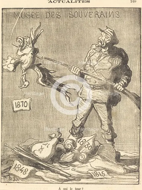 A qui le tour?, 1870. Creator: Honore Daumier.