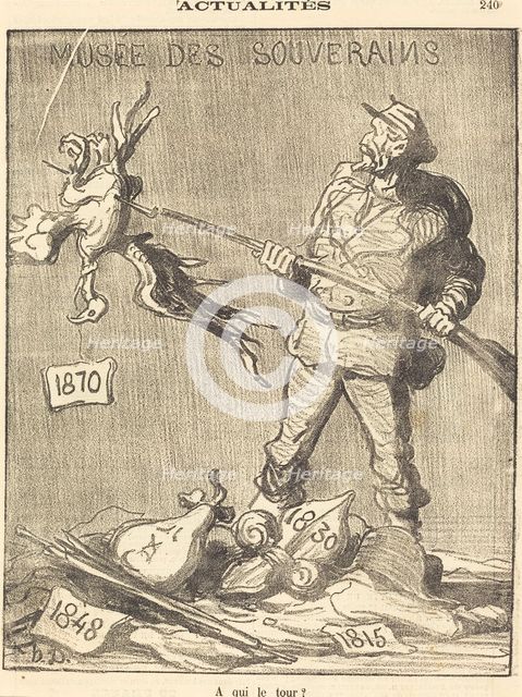 A qui le tour?, 1870. Creator: Honore Daumier.