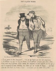 A qui penses-tu donc, coquenard? ..., 19th century. Creator: Honore Daumier