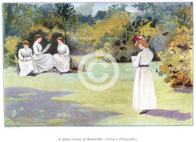  'A Quiet Corner at Bournville', 1892.  Artist: Unknown.