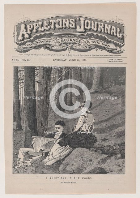 A Quiet Day in the Country (Appleton's Journal, Vol. III), June 6, 1870. Creator: Unknown.