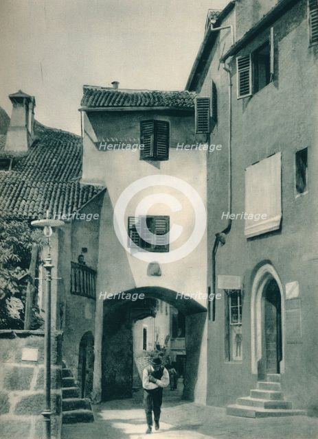 A quiet street, Merano, South Tyrol, Italy, 1927. Artist: Eugen Poppel.