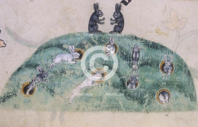 A rabbit warren, c1300-c1340. Creator: Unknown.