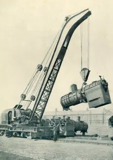 A Railway Travelling Crane 1922. Creator: Unknown