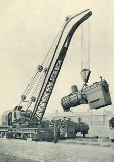 A Railway Travelling Crane 1922. Creator: Unknown