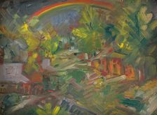 A Rainbow over a Village, 1940-1944. Creator: Arnold Peter Weisz-Kubincan