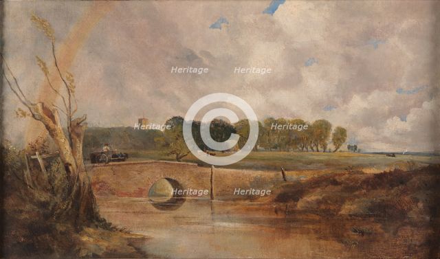 A Rainbow - View of the Stour, ca. 1845. Creator: Lionel Constable.