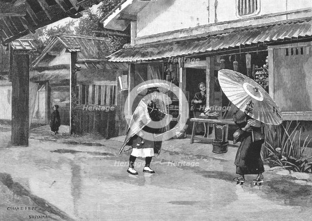 ''A Rainy Day in Japan', 1891. Creators: Unknown, Charles Edwin Fripp.