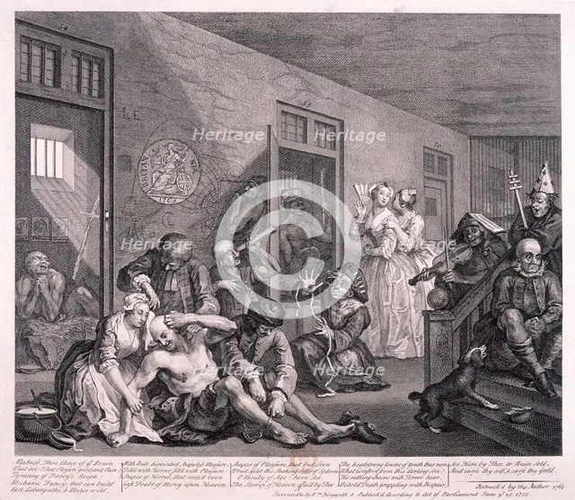 'A Rake's Progress', 1763; plate VIII of VIII. Artist: William Hogarth