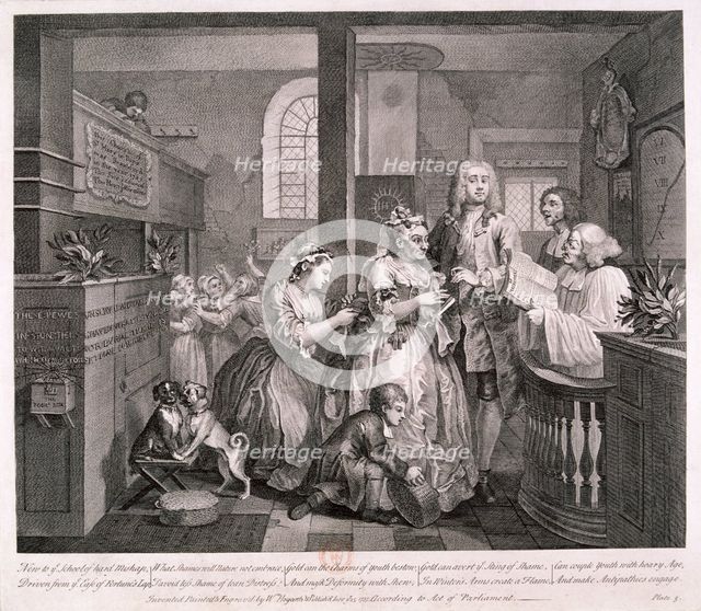 'A Rake's Progress', 1735; plate V of VIII. Artist: William Hogarth