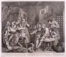 A Rake's Progress 1735; plate VII of VIII. Artist: William Hogarth