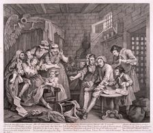 A Rake's Progress 1735; plate VII of VIII. Artist: William Hogarth