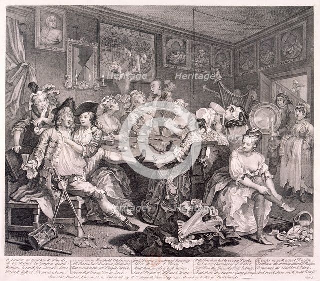 'A Rake's Progress', 1735, plate III of VIII. Artist: William Hogarth