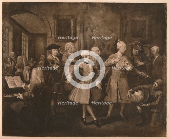 'A Rake's Progress - 2: The Levée', 1733.  Artist: William Hogarth.