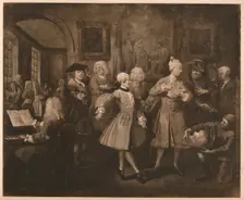 A Rake's Progress - 2: The Levée 1733. Artist: William Hogarth