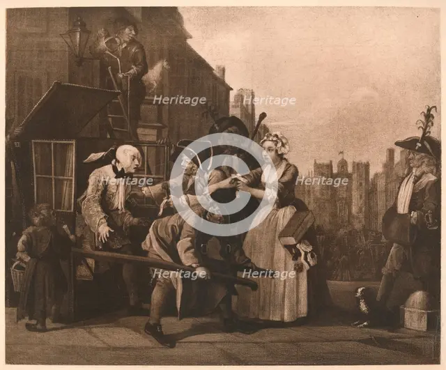 'A Rake's Progress - 4: The Arrest', 1733.  Artist: William Hogarth.