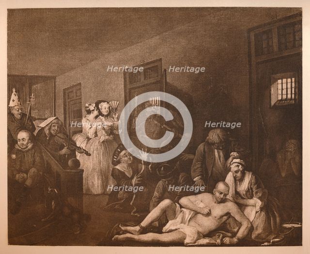 'A Rake's Progress - 8: The Mad House', 1733.  Artist: William Hogarth.