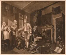 A Rake's Progress'; scene I, 1735. Artist: William Hogarth