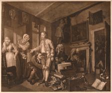 A Rake's Progress'; scene I, 1735. Artist: William Hogarth